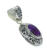 Magenta Turquoise And Sterling Silver Southwestern Pendant WX66807